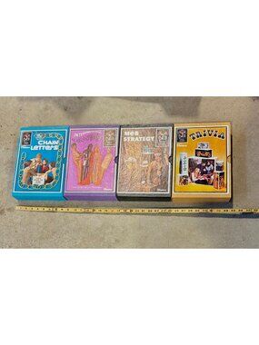set of four vintage NBC board games by Hasbro